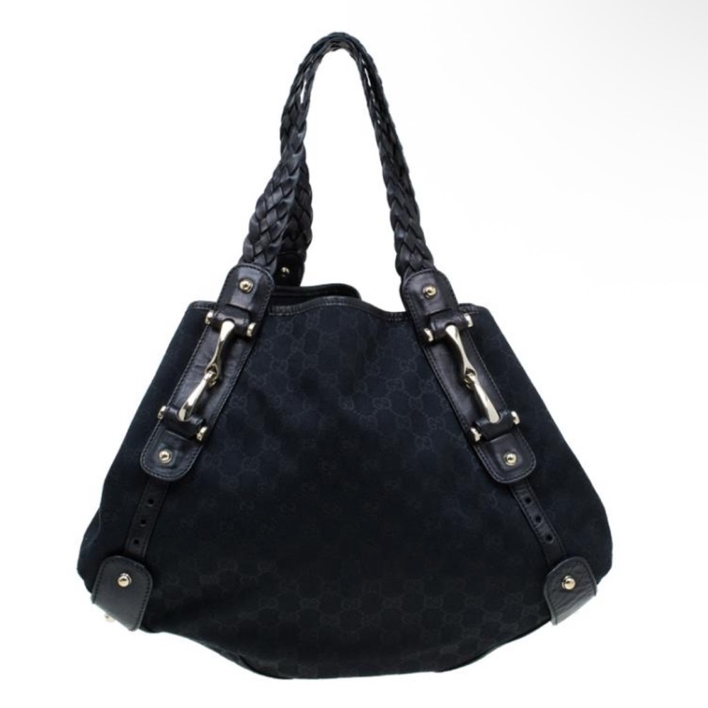 Gucci Black Shoulder Bag with Braided Handles